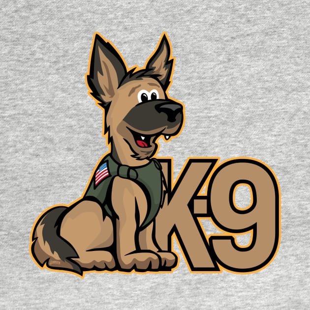 K-9 Dog Cartoon Illustration by hobrath